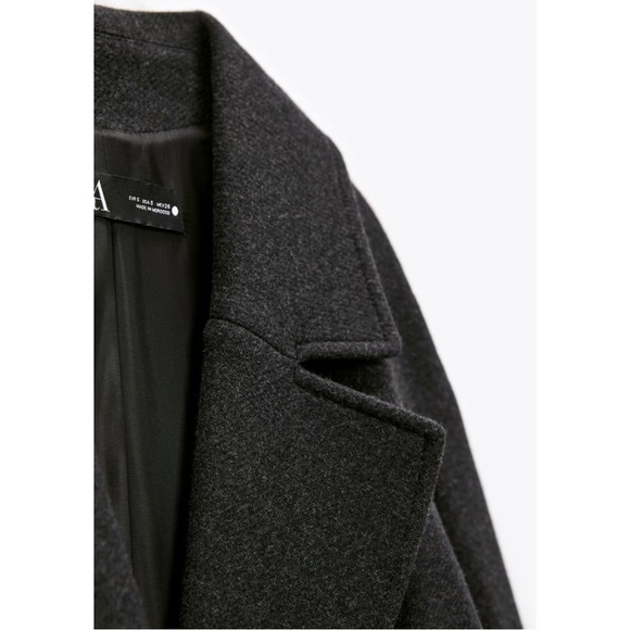 ZARA BELTED TAILORED COAT - Picture 6 of 7